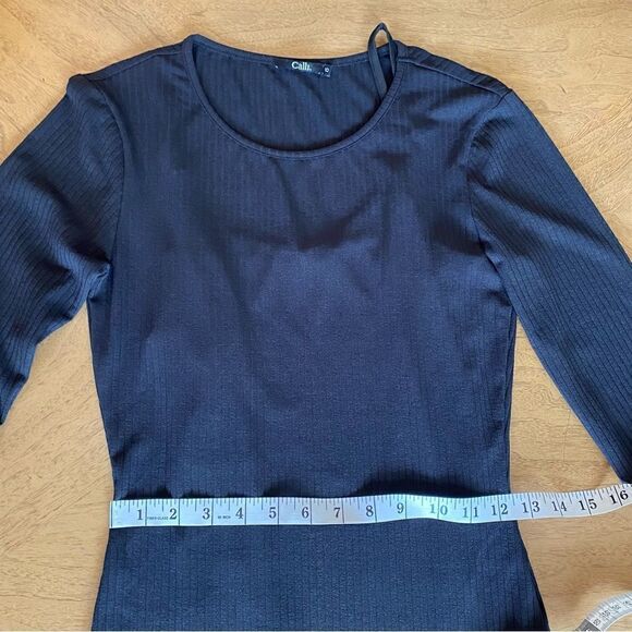 Calli the Label Long Sleeve Wide Ribbed Midi Bodycon Dress Size Small (AUS 10) - Picture 6 of 13